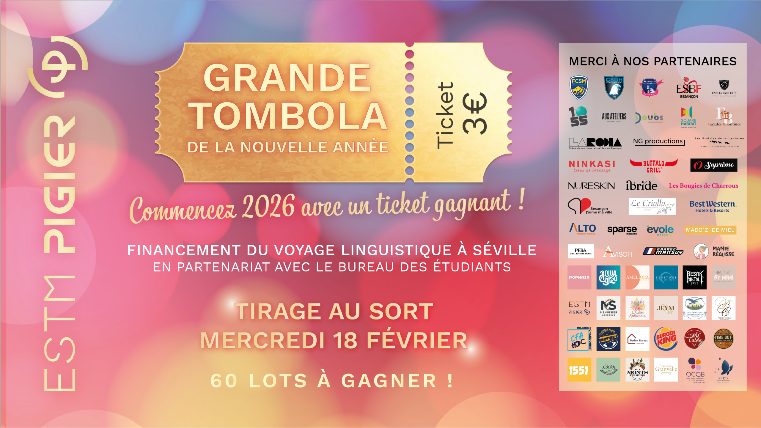 Tombola de la nouvelle année : soutenez les Bac + 5 pour le voyage à Séville !