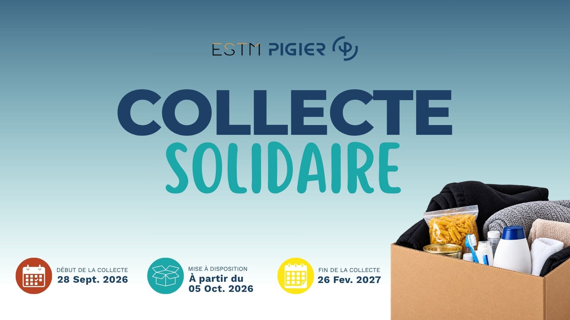 Actualité Collecte solidaire ESTM Besançon : mobilisons-nous pour la solidarité